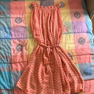 Euro fashion inspired chevron print dress